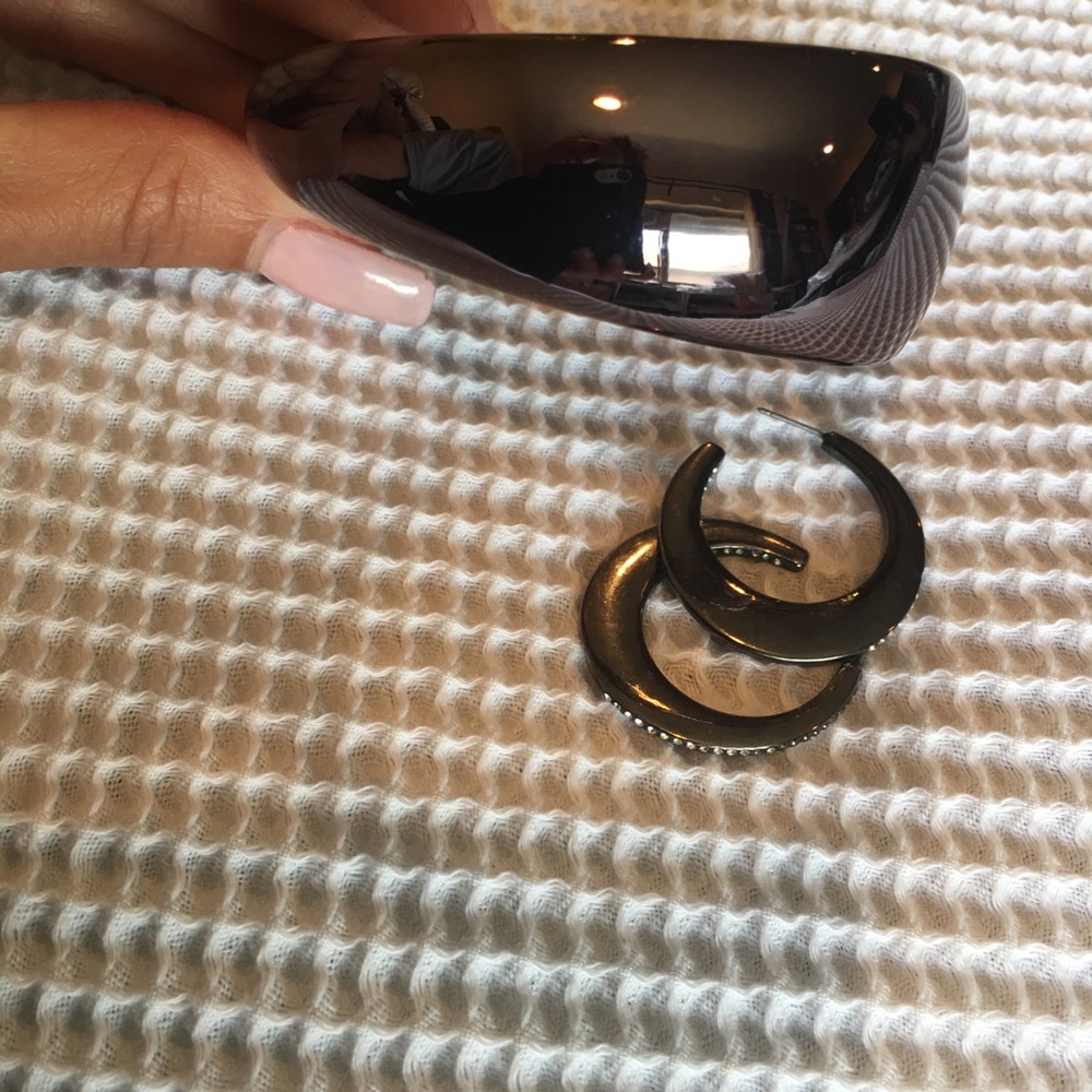 Deep plum color bracelet & earrings